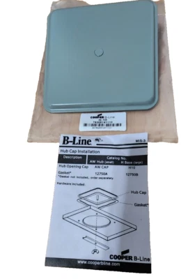 COOPER B-LINE H-10 Painted Steel H-Base Hub Closure Plate 5''x 5'' Adapter Cap - Image 1 of 4