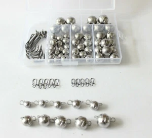 ChebuBox XXL Set 50 Stück 2-16g in Box Wechselblei Jig Kugelblei cheburaschka - Imagen 1 de 10