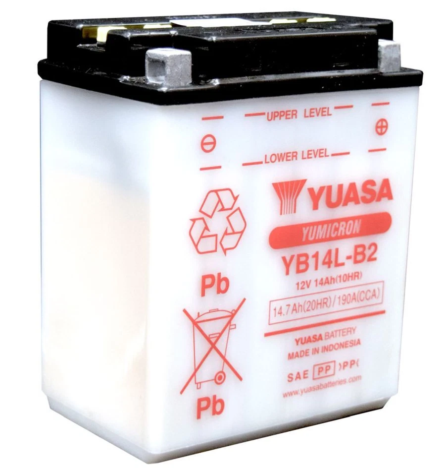 Yuasa Conventional YB14LB2 12 Volt Battery For Suzuki GS1150ESE 1983-1986 - Image 1 of 4