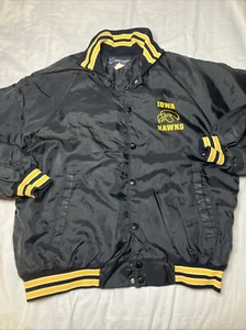 Vintage Iowa Hawkeyes Black Fox Point Snap Up Coaches Jacket Gr. XL - Bild 1 von 5