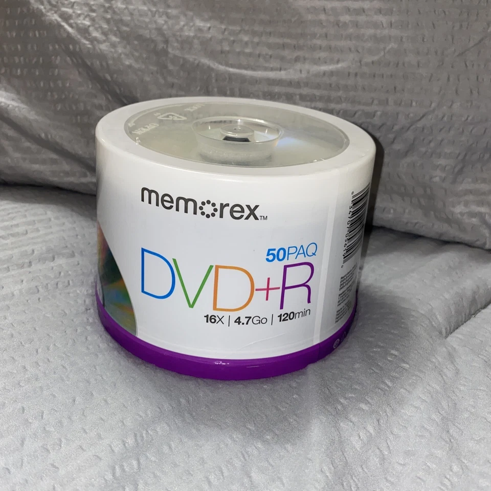 Memorex DVD plus R 16x 4.7GB 50 Pack Spindle Blank Discs Dvd+r Media Disks NEW - Image 1 of 1
