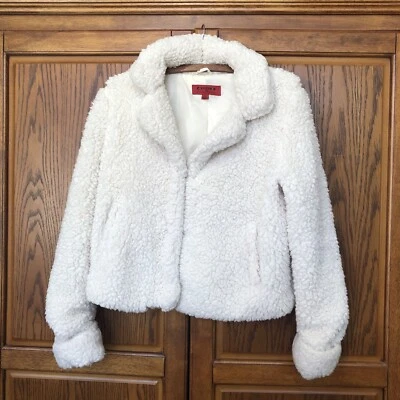 Chaqueta polar blanca Coffeeshop Eggshell para mujer, talla mediana  Foto 1 de 4