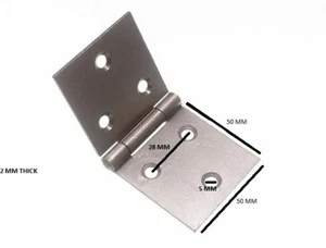 Backflap Scharnier Sc selbstfärbend Stahl 50 mm x 105 mm mit Schrauben 20 Paar - Bild 1 von 1