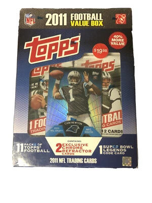 2011 Topps FOOTBALL FACTORY SEALED VALUE BOX 11 PACKS 12 CARDS PER PACK NEWTON - Image 1 of 4