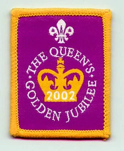 SCOUTS OF BRITISH - 50 años de REINA DE PLATA JUBILEO SCOUT 2002 INSIGNIA - Imagen 1 de 1