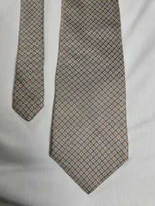 Brooks Brothers Seidenkrawatte Herren Einheitsgröße braun geometrisch hergestellt in den USA bedruckt Italien - Bild 1 von 5