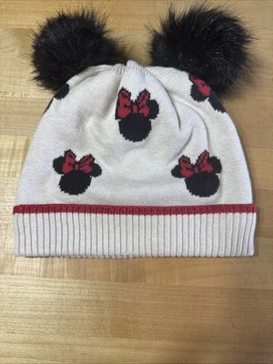 Minnie Mouse Niñas Pequeñas Invierno Boggin Bebé Gorra Tienda Imitación Piel Bolas En la Parte Superior Foto 1 de 4