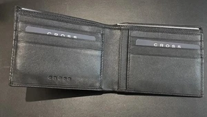 A. T. CROSS SLIM BLACK LEATHER BI-FOLD WALLET  (3.25" x 4.5")  -  NEW  #AC193-1 - Picture 1 of 3