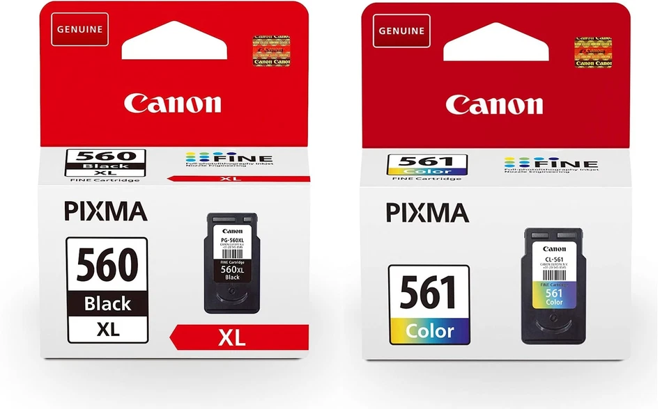 Canon Genuine PG-560 Black and CL-561 Colour Inks selection - Image 1 of 1