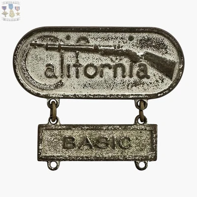 INSIGNIA BÁSICA TIRADOR RIFLE GUARDIA NACIONAL DE CALIFORNIA G. ENTENMANN LOS ANGELES Foto 1 de 4