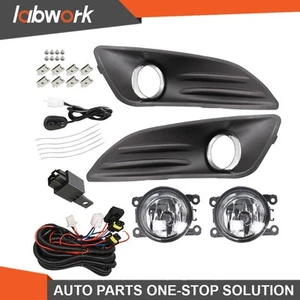 Labwork Bumper Fog Light Lamps For Ford Fiesta 2014-2018 Black Cover LH And RH - Picture 1 of 14