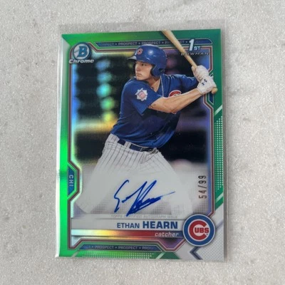 2021 Bowman Chrome - Prospect Autographs #CPA-EH Ethan Hearn (AU, RC) Gold /50 - Image 1 of 3