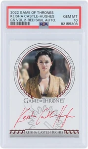 Keisha Castle-Hughes Juego de Tronos Firmado 2022 Juego de Tronos SIN PSA 10 Cartas - Imagen 1 de 1
