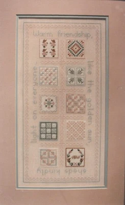 Friendship Quilt Needlepoint Sampler Pattern Chart 7 1/2 x 15 JBW Designs 1987 - Image 1 of 4