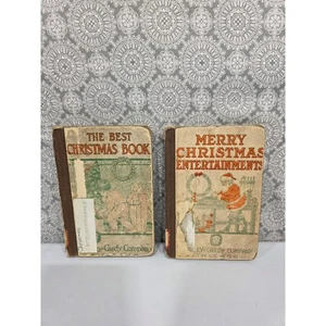 2 Vintage Christmas Books The Best Christmas Book Merry Christmas Entertainments - Bild 1 von 15