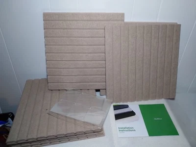 Large Cork Board for Office, 8 Pack Felt Wall Tiles  Slat Wall  12"X 12" Tiles - Image 1 of 4