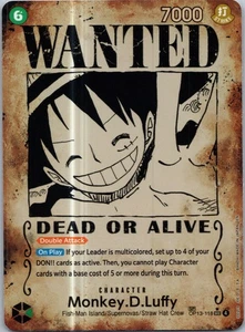 Monkey.D.Luffy (118) (póster buscado) SEC llevando a cabo su voluntad OP13-118 casi nuevo - Imagen 1 de 2