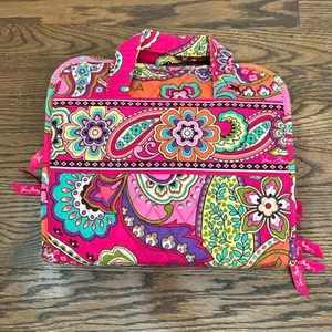 Vera Bradley Hanging Makeup Travel Organizer in a Pink Swirls - Paisley Pattern - Picture 1 of 10