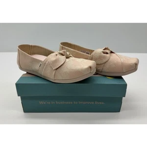 Toms Women's Alpargata Faded Canvas Shoes Natural Multi Sun Bow Size 7 NIB #02S - Picture 1 of 11