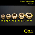 20x Lederhandwerk Pure Kupfer Luftöse Augengürtel Lochschnalle Tasche Knopfloch DIY