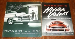 54 Folletos de ventas de Plymouth 1954 Plaza Belvedere Savoy P-25 - Imagen 1 de 10
