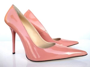 GIOHEL ITALY HEELS POINTY TOE PUMPS SCHUHE LEATHER DECOLTE PINK NUDE CIPRIA 38 - Imagen 1 de 7