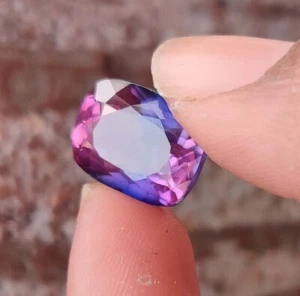 Natürlicher 10,35 kt lila brasilianischer Amethyst unbeheizt Smaragdschliff loser Edelstein  - Bild 1 von 5