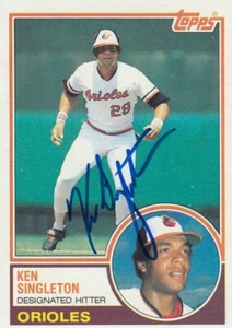 KEN SINGLETON 1983 TOPPS #85 BALTIMORE ORIOLES AUTO/SIGNED - Picture 1 of 1