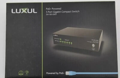 LUXUL SW-100-05PD-5 Port Gigabit Compact Switch, PoE+Powerd - Image 1 of 4