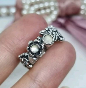 Anillo Serenidad Naturaleza Piedra Lunar Topacio Pandora Genuino 💕 Talla 54 925 ALE - Imagen 1 de 9