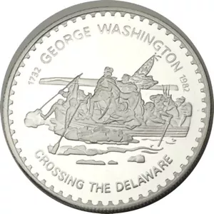 elfo Lesotho 10 Maloti 1982 PR Attraversamento del Delaware - Foto 1 di 2