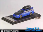 Street Weapon 1:64 Nissan Stagea R34 Alloy Model Car W/Roof Rack & Wheel Hub