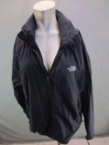 The North Face Size L Mens Black Mesh Full Zip Hooded Windbreaker Jacket 7BL087 - Picture 1 of 8
