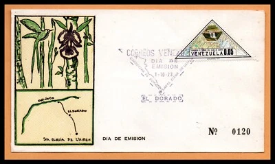 委内瑞拉信封带邮票首日 1973 年 "Santa Elena de Uairen" — 第 1/2 张图片