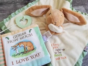 Guess how much I love you bunny lovey green satin trim 2013 And Soft Book 2009 - Picture 1 of 11