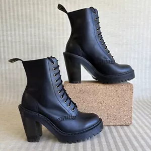 Dr. Martens Kendra Damen-Plateaustiefel 10-Loch-Absatz schwarz Leder Größe 5 - Bild 1 von 22