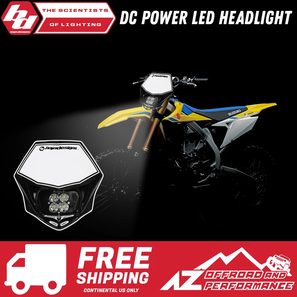 Kit de faros deportivos BAJA DESIGNS Squadron NEGRO DC para Suzuki RMZ450 Foto 1 de 2
