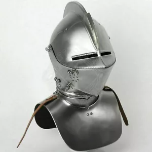 Custom SCA HNB Calibre 16 Acero Torneo Medieval Alemán Cierre Casco II - Imagen 1 de 6