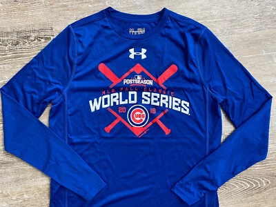 NEW Chicago Cubs 2016 World Series Champions Under Armour Long Sleeve Shirt sz S - Image 1 of 4