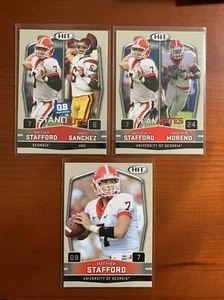 2009 Sage Hit Matthew Stafford Rookie RC Lot of 3 Different Rookie Cards - Picture 1 of 1