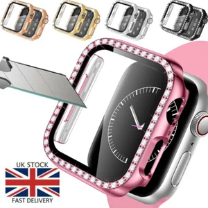 Diamond Protector Case For Apple Watch Series 10 9 8 7 41/45mm 6/5/4/ SE 40/44mm - Picture 1 of 18