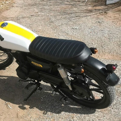 Motorcycle Vintage Cafe Racer Flat Brat Seat For Honda CB100 Suzuki GS Yamaha XJ - Image 1 of 4