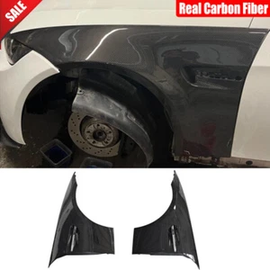 For BMW 3 Series E90 325i 330i 05-13 Real Carbon Exterior Side Fender Vent Trims - Picture 1 of 9