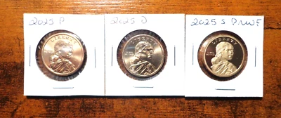 IN STOCK 2025 P D S Sacagawea Dollar Proof Native American 3 Coin Set Lot PDS - Image 1 of 2