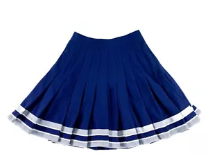 Vintage Varsity High School Cheerleading Cheer Skirt Blue Gray White Size 5 - Picture 1 of 7