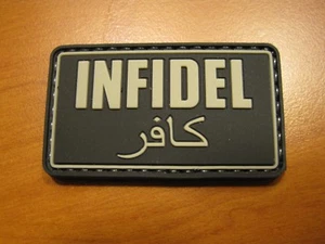 TACTICAL MILITARY MORALE PATCH "INFIDEL" PVC RUBBER WITH HOOK BACK LOOK & BUY! - Bild 1 von 12