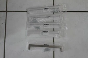 9,5" Menge 5 8-13/16" Mitte zu Mitte Griff Schrank Ziehen Glänzend Nickel Metall - Bild 1 von 4