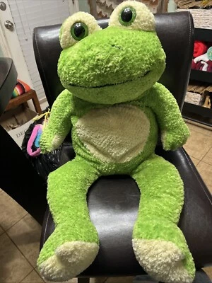 Stuffed Animal Frog 2 1/2 Feet Vtg Kermit,Muppets,Animal,Reptile,green,rain,toy - Image 1 of 4
