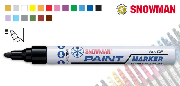 Pennarello marcatore indelebile SNOWMAN paint marker smalto punta tonda colorati - Immagine 1 di 1