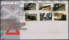 Australia 1993 Trains - Peel & Stick Set Of Six Stamps FDC - Unaddressed - Mint